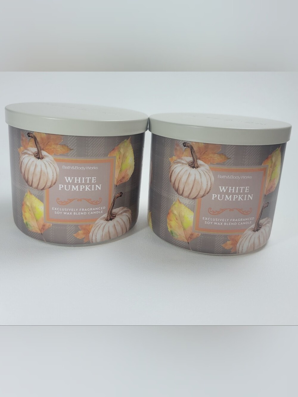 BBW white pumpkin candle set